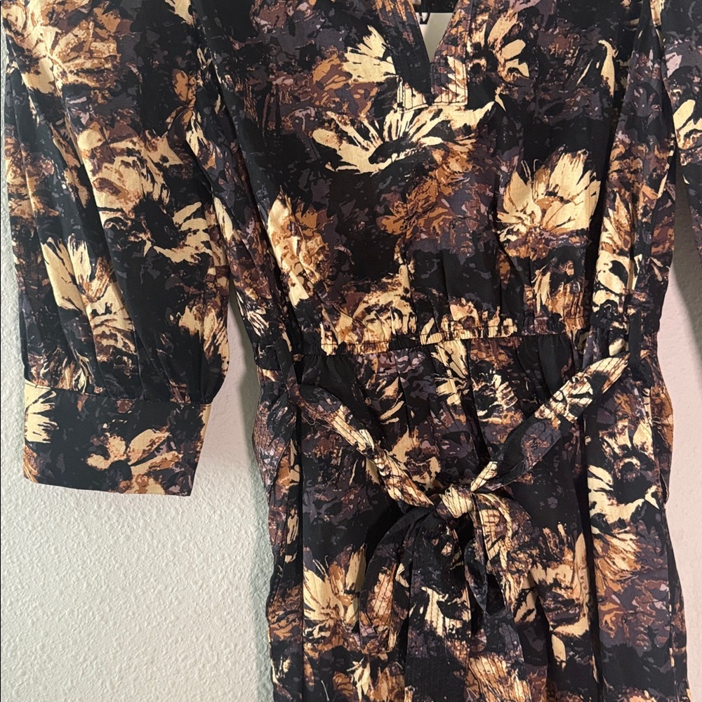 Elan Black and Brown Floral Dress - Picture 2 of 3